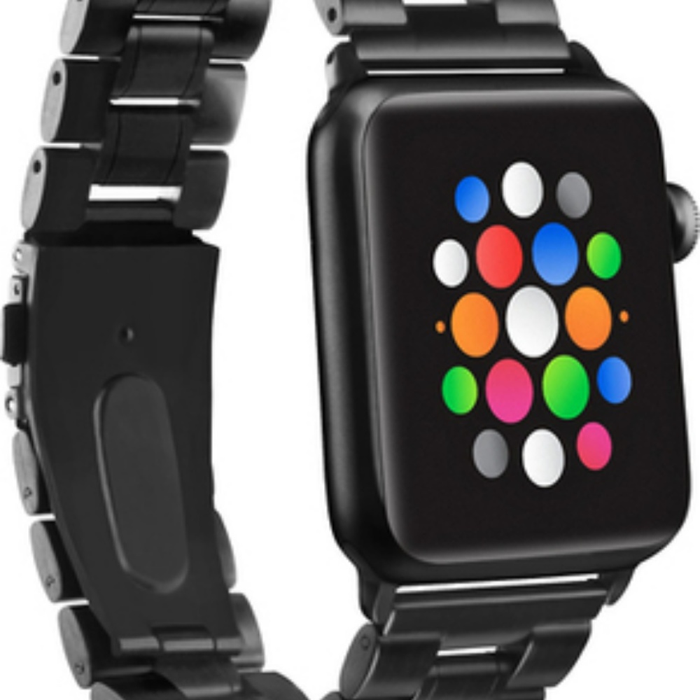 Apple Watch PLATINUM 38MM BLACK METAL LINK BAND